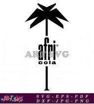 Afri Cola Logo Black and White Tropical SVG