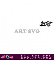 Coca Cola Light Logo Black and White SVG