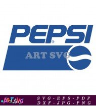 Pepsi Cola Blue Logo White Text SVG 1