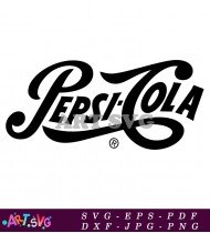 Pepsi Cola Logo Black on White SVG