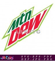 Mountain Dew Logo Green Red White Background SVG