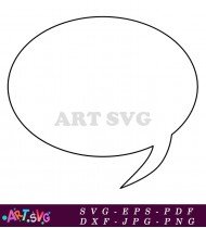 Round Speech Bubble With Tail Design And White Fill SVG