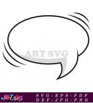 Simple Black And White Speech Bubble Design SVG 2