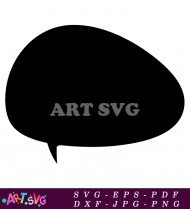 Black Speech Bubble With Rounded Corners SVG