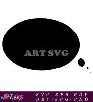 Blank Black Circle With Speech Bubble SVG