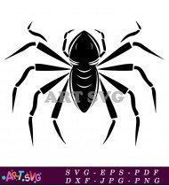 Black And White Spider Clipart Silhouette SVG