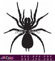 Black Spider Vector Silhouette Creepy Bug SVG 1