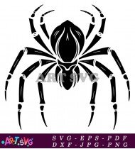 Black Spider Vector Clipart Silhouette Bug SVG