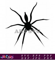 Spider Silhouette Black White Clipart SVG 1