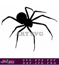 Spider Silhouette With Eight Long Legs SVG