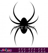 Black And White Spider Vector Clipart SVG