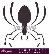 Cartoon Black And White Spider Vector SVG