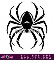 Black Widow Spider Clip Art Halloween Decor SVG