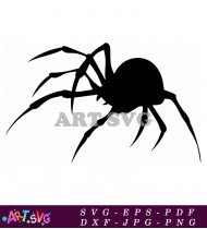 Scary Halloween Spider Silhouette Black Illustration SVG