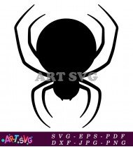 Black Widow Spider Silhouette Halloween Image SVG 1