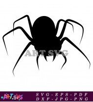 Simple Spider Silhouette For Halloween Decoration SVG