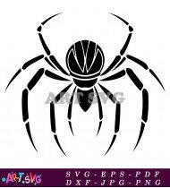 Black And White Design With Eight Long Legs SVG