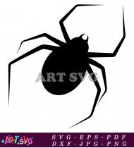 Black Spider Clipart Image For Digital Usage SVG