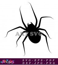 Spooky Vector Design With Spider Silhouette SVG