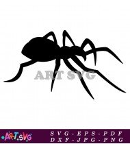 Scary Black Spider Halloween Clipart SVG