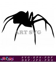 Scary Black Spider Clipart Design SVG