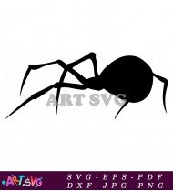 Black And White Spider Silhouette Illustration SVG 2