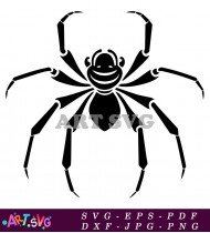 Black Spider Silhouette Clip Art SVG 2