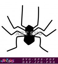 Black and White Spider Silhouette Clipart SVG 8