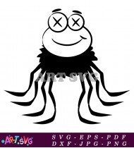 Spider Illustration Black And White SVG