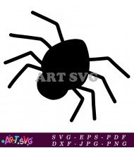 Black Spider Silhouette Vector Illustration Art SVG 1