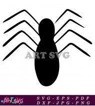 Black Spider Silhouette Clip Art Vector SVG