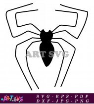 Halloween Black Spider Silhouette Background SVG