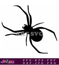 Black Spider Silhouette Vector Free Download SVG