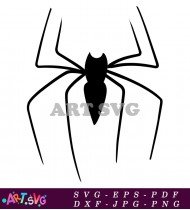 Simple Black Spider Silhouette Icon Free SVG