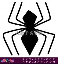 Simple silhouette spider for kids activity SVG