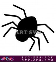 Black spider silhouette icon design element SVG