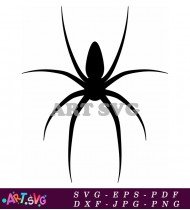 Halloween scary spider silhouette with web SVG