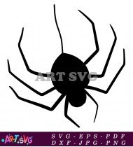 Vector Halloween spider silhouette isolated on white SVG