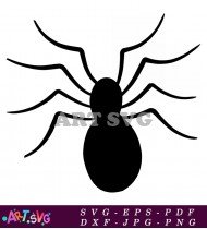 Vector Halloween spider with web design SVG