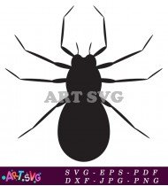 Black Spider Silhouette Clipart Vector Graphics SVG