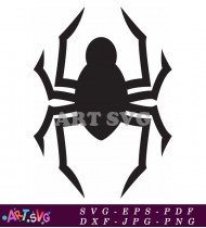 Black Spider Silhouette Clipart For Printing SVG