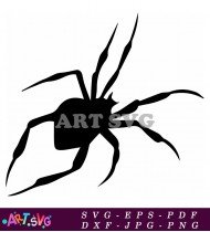 Black Spider Silhouette Clipart For Website SVG