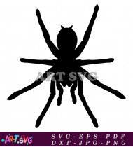 Black Spider Silhouette Clipart For Crafts SVG