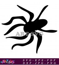 Spider Silhouette Halloween Icon Free Design Vector SVG