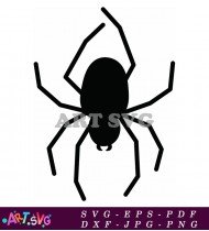 Spider Silhouette Clipart Black Design Illustration SVG