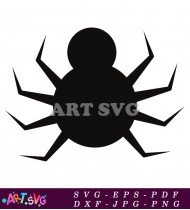 Spider Silhouette Clipart Halloween Design Free SVG