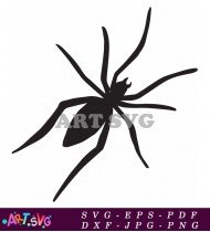 Cartoon Black Spider Clipart Illustration Design SVG