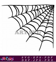 Classic Spider Web Clip Art Vector Illustration SVG