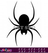 Scary Spider Clipart Black And White Design SVG