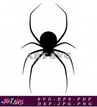 Black Spider Silhouette On White Background SVG